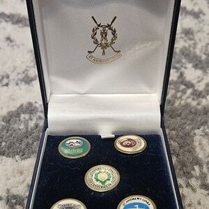 The Old Course St. Andrews Logo Golf Metal Ball Mark Marker Lot of 5 Sports